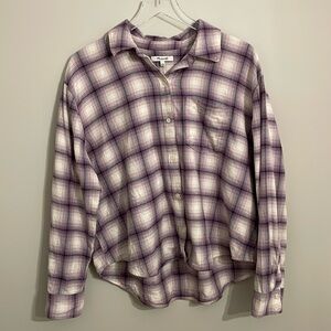 Madewell Purple Plaid Button Down Size Large